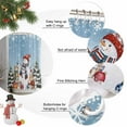 thumbnail image 6 of Blue Christmas Shower Curtain, Snowman Squirrel Cat Pine Tree Winter Snow Waterproof Fabric Shower Curtains with 12 Hooks, Bathroom Curtain Set for Bathroom Accessories Decor, 72 x 78 Inches, 6 of 9