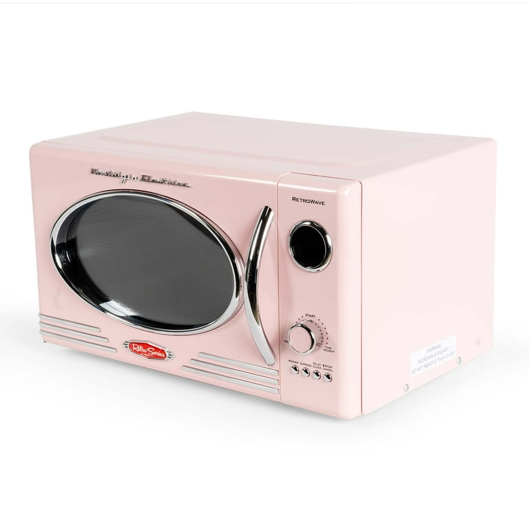 Nostalgia Retro 0.7 Cu. ft. 700-Watt Countertop Microwave Oven - Pink