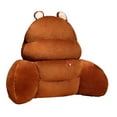 thumbnail image 4 of Coussin de Dossier pour Lit Confortable Oreiller de Taille en Peluche Housse Lavable Dos Brun, 4 of 9