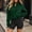 Green women ribbed crop top a1, variant on Bold Ribbed High Neck Zip Crop Top for Women, Long Sleeve Slim Fit Pullover, Cozy Warm Sweatshirt for Fall Winter Daily Layering, Blue S