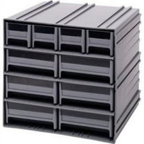 Quantum Storage Systems B382169 QIC-4163 Interlocking Storage Cabinet with 10 Gray Drawers - 11.75 x 11.37 x 11 in.