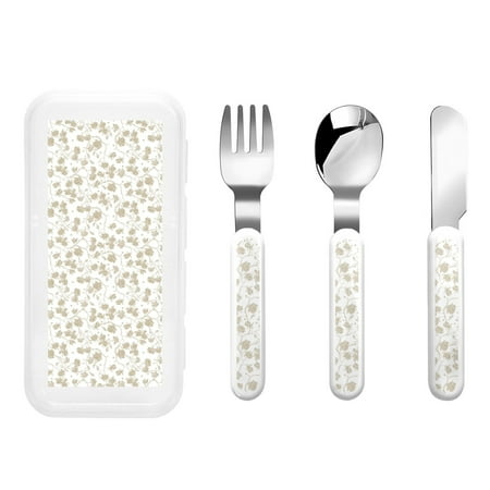 

Matuu Vintage Stylized White Color for Stainless Steel Kids Cutlery and Toddler Flatware Kids Utensil Set includes Knives Forks Spoons Ideal for Home and Preschools