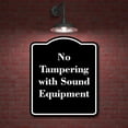 thumbnail image 2 of No Tampering with Sound Equipment BLACK Aluminum Composite Sign 15''x18'', 2 of 9