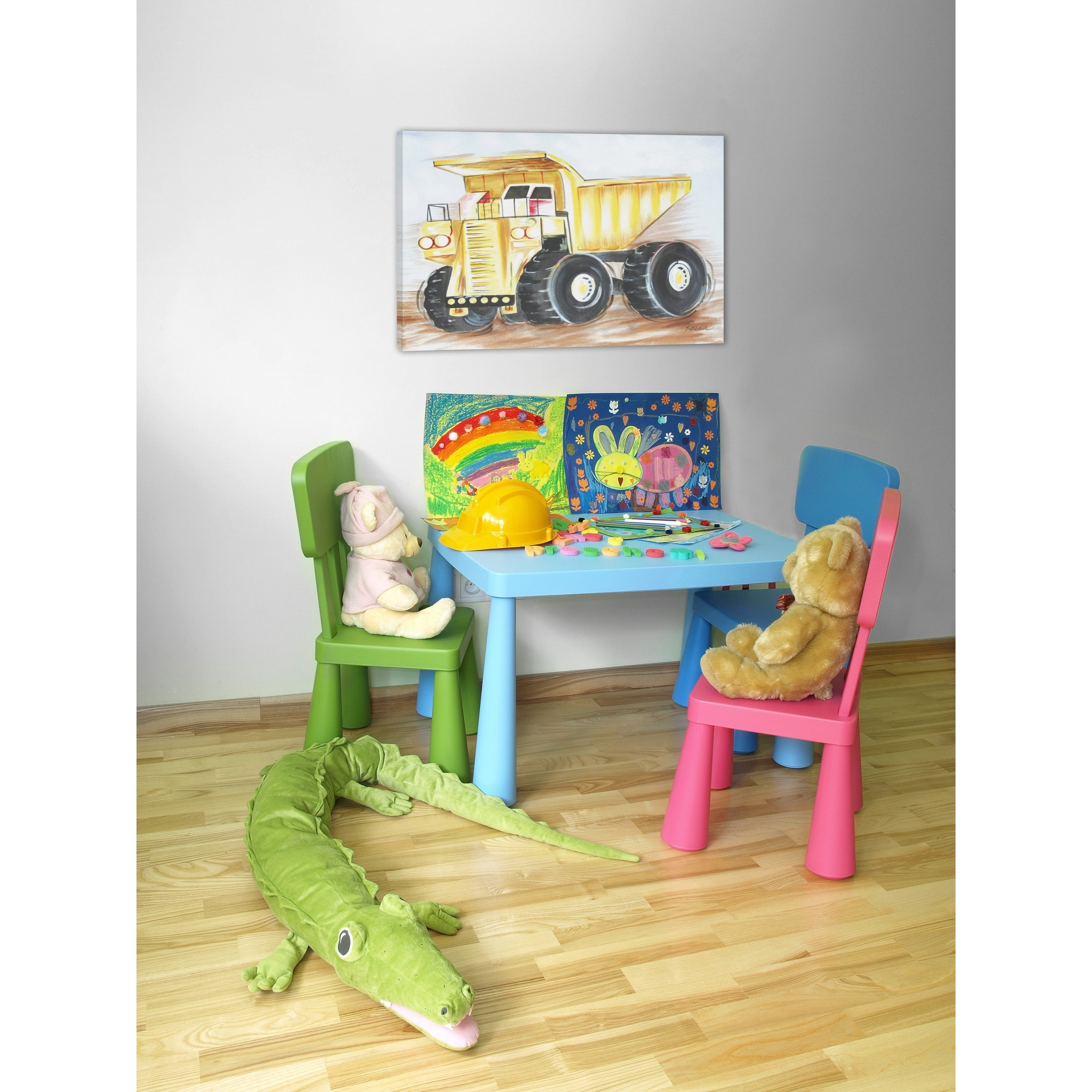 "Dump Truck" by Reesa Qualia Painting Print on Wrapped Canvas
