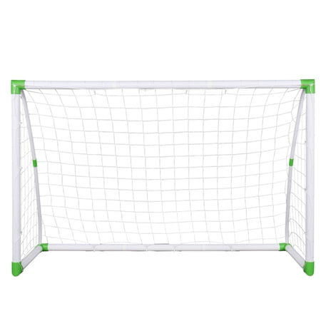 Fithood 6' x 4' Soccer Goal Training Set with Net Buckles Ground Nail Football Sports