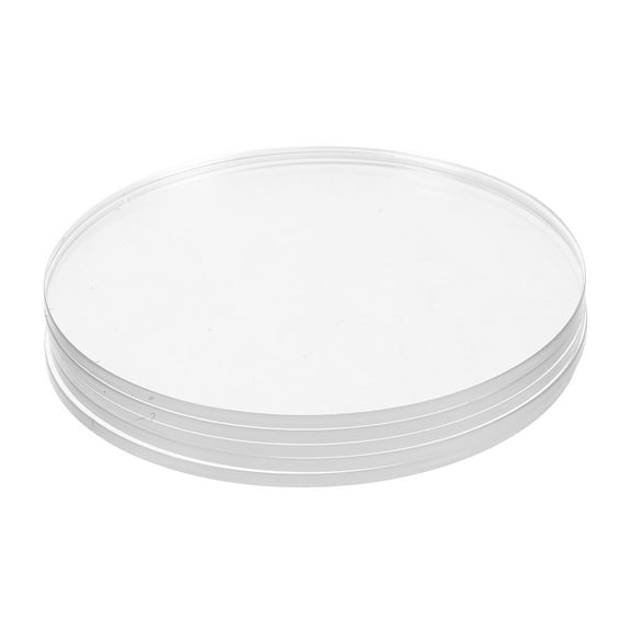 FRCOLOR 5pcs Round Acrylic Board Clear Transparent Board Panel for Art Craft Projects DIY