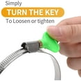 thumbnail image 5 of EcoNesxp Worm Gear Clamp 4 Inch Hose Keyed Adjustable Stainless Steel 4 Inch Pipe Clamp Thumb Screw Metal Clamp, 5 of 5