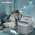 thumbnail image 3 of Moifoi 26 lbs/24H Countertop Ice Maker Machine, 9 Bullet-Shaped Ice in 6 Min, Auto-Cleaning, Grey, 3 of 8