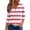 Pink, variant on yunLCZ Women's T-shirts Discounted Womens Summer Tops Fashion 2025 V Neck Print Shirts Casual Button Down 3/4 Lenght Sleeve Blouses Summer short sleeve loose fit tunics