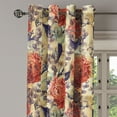 thumbnail image 3 of Ambesonne Floral Grommet Curtain, Rustic Pattern Cotton Blooms, 50"x63", Salmon Quartz Camel, 3 of 5