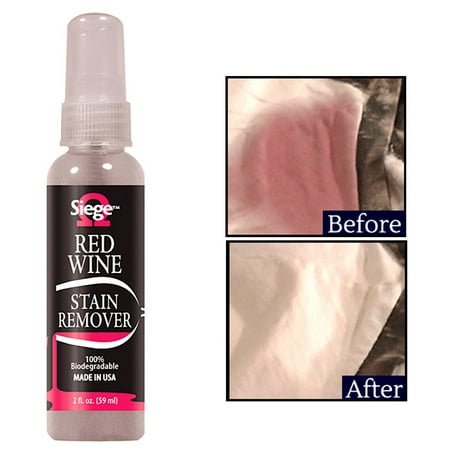 1 Red Wine Bleach Free Stain Remover Cleaner Siege Biodegradable 2oz