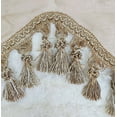 thumbnail image 3 of 1-Piece Solid Faux Silk Swag Waterfall Ascot Window Curtain Valance w/Tassels Trim Rod Pocket 55" x 18" Wave, 3 of 5