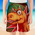 thumbnail image 2 of Shadoumai Toddler Boy Shorts 6t Cartoon Print Elastic Waist Cotton Boys Short Pants Activewear Soccer Shorts Boys Summer Clothes, 2 of 4