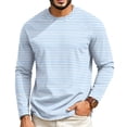 thumbnail image 2 of JoveMarine Mens T-Shirts Long Sleeve Raglan - Round Neck Casual Everyday Wear, Shirts for Men Classic Baseball Tee, Long Sleeve Shirts for Men for Casual,Sky Blue 3XL, 2 of 4