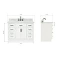 thumbnail image 3 of Ariel Hepburn 49 In. Oval Sink Vanity With 1.5 In. Carrara White Countertop In White, 3 of 10