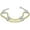 Yellow, variant on Fine Stainless Steel Silver-Tone Yellow CZ Mesh Womens Adjustable Chain Bracelet