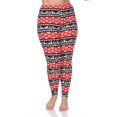 thumbnail image 1 of Plus Leggings Imprimés, Rouge & Blanc - Taille Unique, 1 of 1