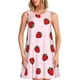 thumbnail image 1 of Balery Strawberry Vestidos de verano para mujer con estampado: vestido holgado sin mangas, vestido playero informal y cómodo para días calurosos., 1 of 7
