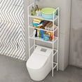 thumbnail image 6 of Hiroekza Over The Toilet Storage Shelf - 3-Tier Space Saver Bathroom Shelves - Stainless Steel Freestanding Organizer for Toiletries & Plants White, 6 of 8