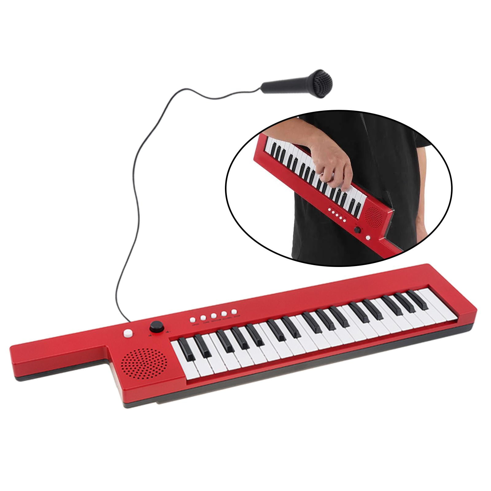 Musical Keyboard Piano, Multifunctional ,Practical Portable Durable, 37 Keys Digital Music Piano Keyboard, for Beginner ,Stage home Red
