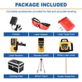 thumbnail image 3 of KAYESAMPRA Automatic Self Leveling Red Rotary Laser Level 500m Range Kit With 1.65M Tripod & Aluminum Grade Rod, 3 of 15