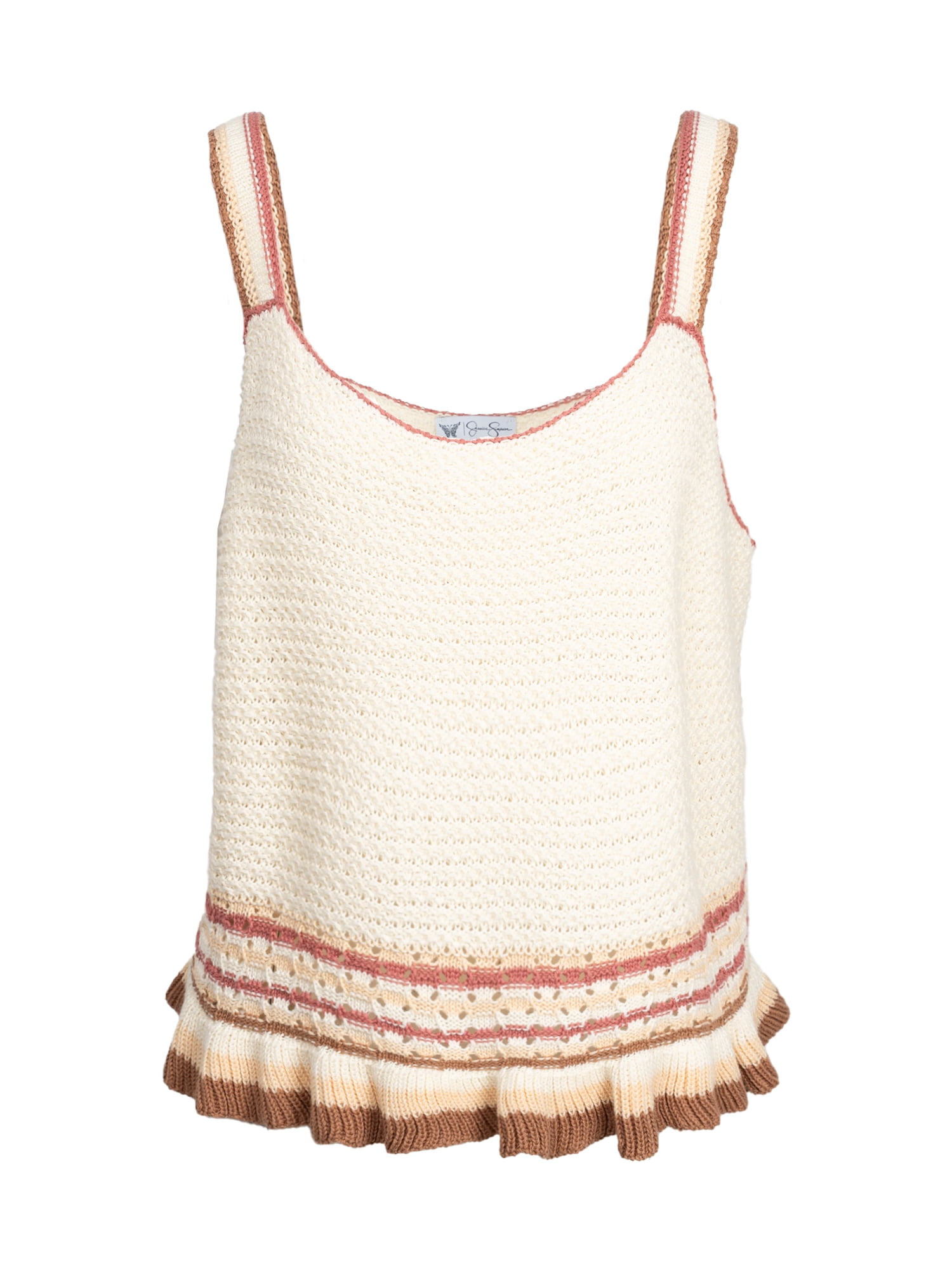Jessica Simpson Women's and Women's Plus Saoirse Crochet Tank, Sizes XS-4X