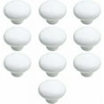thumbnail image 1 of Muebles refinados con detalles en blanco brillante: embellece tu hogar con toques artesanales, perillas decorativas para puertas de armarios y tocadores (redondas, juego de 10), 1 of 5