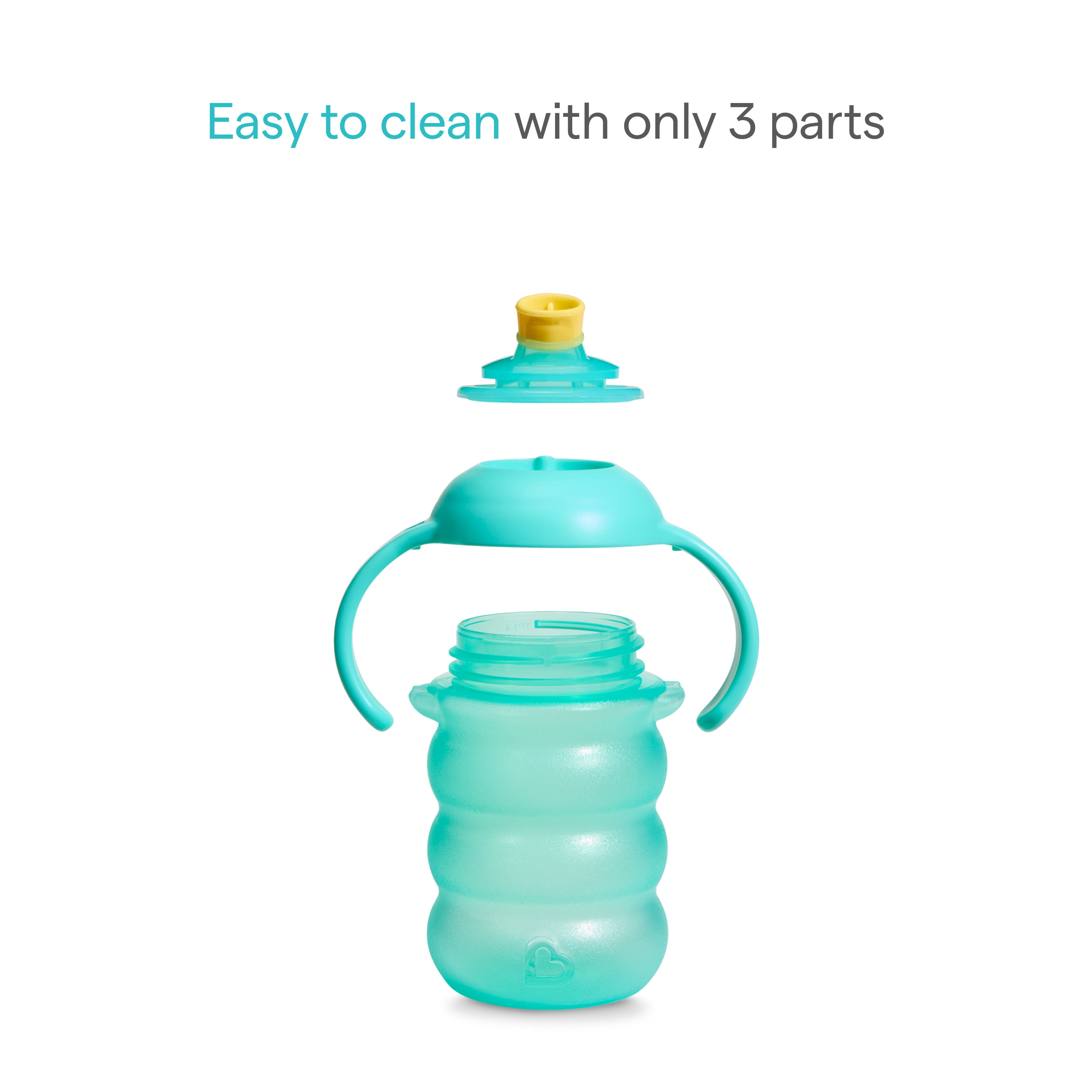 Munchkin Click Lock™ Toddler Sippy Cups, Spill Proof Trainer Sippy Cup for 6 Months Old and Up with Handles and Soft, Bite Proof Spout, 8 Ounce, 2 Pack, Blue/Green, Unisex