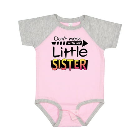 

Inktastic Don t Mess with My Little Sister Gift Baby Boy or Baby Girl Bodysuit