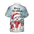 thumbnail image 2 of Merry Christmas Maltese Enjoys Woofmas Winter Xmas Holiday Hawaiian Shirt Breathable Summer Unisex Merch Maltese Dog Lover Gifts Idea - 02022, 2 of 6