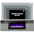thumbnail image 5 of Amerlife 70" TV Stand with Electric Fireplace, Wood Table with Highlight Storage for TVs up to 80", 5 of 6