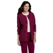 Landau Women's Prewashed Modern Tailored Fit Breathable Fade Resistant 4 Pockets Snap Warm-Up Scrub, Style 3035