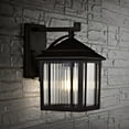 thumbnail image 2 of SAFAVIEH Ranzi LED Black Aluminium Outdoor Wall Sconce with Clear Glass Shade, 2 of 6