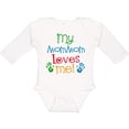 thumbnail image 3 of Inktastic Mommom Loves Me Childs Boys or Girls Long Sleeve Baby Bodysuit, 3 of 5