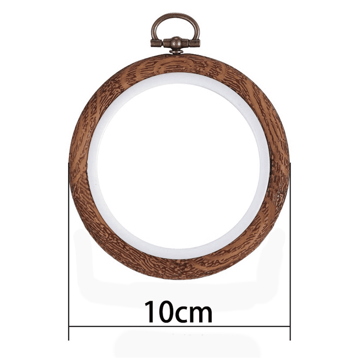 40Pcs Embroidery Hoops Imitated Wood Embroidery Circle Round Display Frame Circle for Art Craft Sewing and Hanging