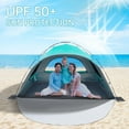 thumbnail image 2 of Beach Tent Portable Camping Sun Shade Shelter for 2-4 Persons with  Protection 3 Breathable Mesh Windows Extended Tent Floor Easy Set Up Outdoor, 2 of 6