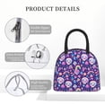 thumbnail image 4 of Haiem Skull mushroom rainbow Printed Lunch Bag Women, Lunch Box Lunch Bag for Women, Small Leakproof Cute Lunch Tote Large Capacity Reusable Insulated Cooler Lunch Container, 4 of 6
