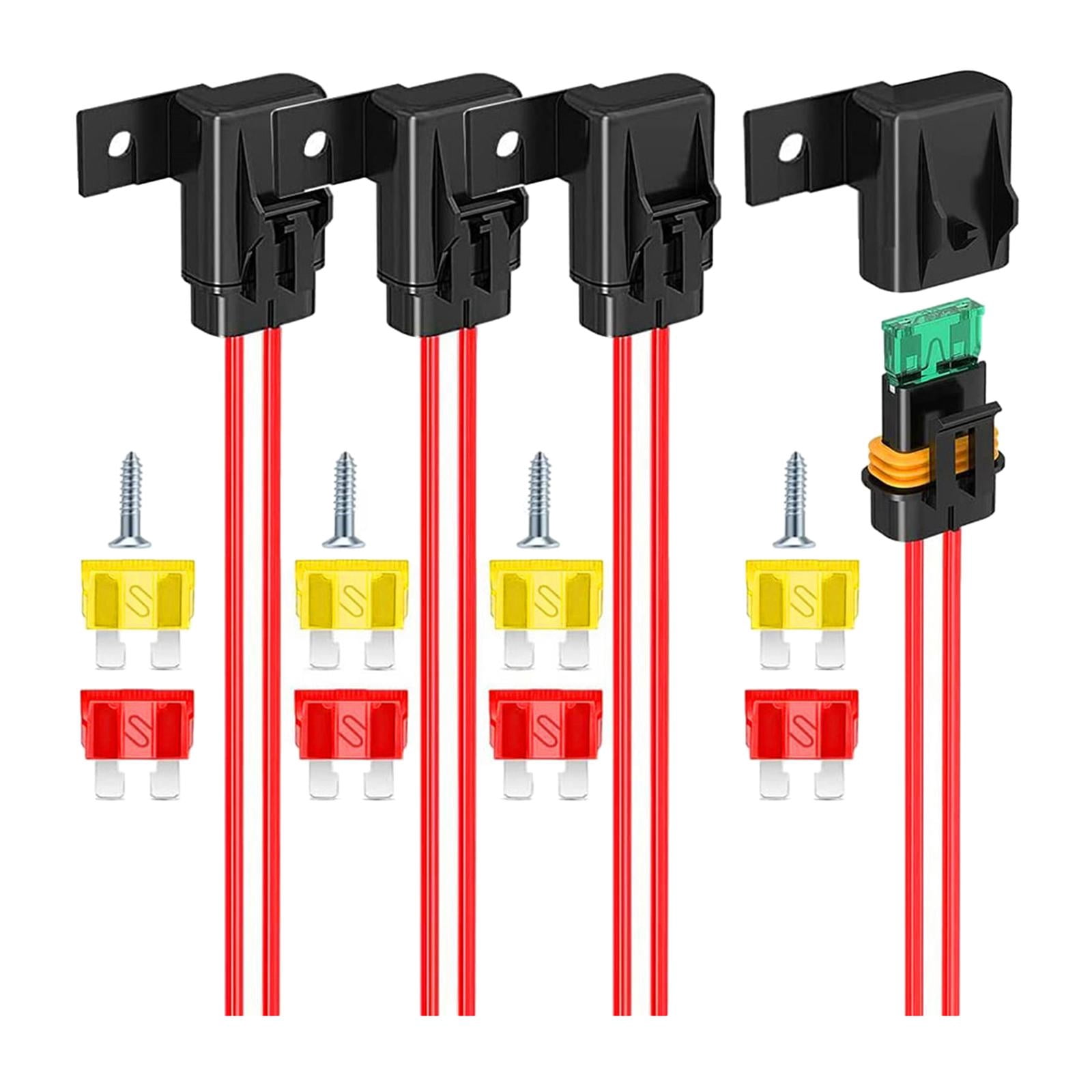 LeeQinersw Inline Fuse Holder 40A Wiring Harness for Motorcycle Marine Boat Vehicle