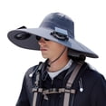 thumbnail image 3 of Kcolen Sun Hats for Men Wide Brim Solar Powered Hat with Integrated Fan for Outdoor Activities Wide Brim Sun Breathable Unisex Design, 3 of 6