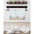 thumbnail image 3 of Cute Easter Bunny Kitchen Dish Towels for Drying Dishes Set of 4, Eucalyptus Leaves Colorful Eggs Teal Waffle Weave Microfiber Hand Tea Bathroom Towels Quick Dry & Absorbent Towel 15.7x23.6, 3 of 7