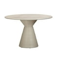 thumbnail image 5 of TOV Furniture Fern Beige Textured Faux Plaster Concrete Indoor / Outdoor Round Dining Table, 5 of 6