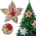 thumbnail image 2 of Christmas Artificial Poinsettia Flowers for Xmas Tree Decorations,9 Inches Jumbo Poinsettia Decor for Tree,Christmas Tree Garland Wreath Filler Ornaments for Home Party Xmas Decor, 2 of 7