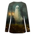 thumbnail image 5 of Dyegold Halloween T-Shirt Sale Teen Girls Cute Funny Graphic Sweatshirts Women 3/4 Sleeve Tops And Blouses Fall Outfits Holiday ​Halloween ​Fall Outfits For Women ​Savings, 5 of 5