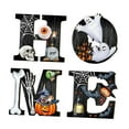 thumbnail image 3 of Letrero de puerta de Halloween con dibujos animados, letreros de bienvenida para fiesta, de gran tamaño, decorativo, colgante, placa de pared para cas, 3 of 9