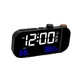 thumbnail image 3 of Reloj despertador de proyección, reloj de mesa Digital, despertador, proyector de pared para techo, sala de estar, oficina, dormitorio, restaurante, , negro Soledad Despertador proyector, 3 of 9