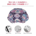 thumbnail image 4 of Mandala Boho Pattern Shower Cap, Double Layers Shower Cap Rreusable Waterproof, Elastic Bathing Hair Hat for Women, Washable Hair Cap for All Hair Lengths, 4 of 5