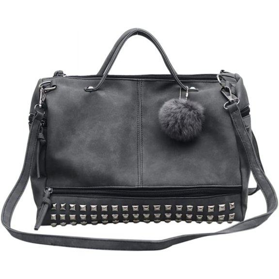 Kukuzhu Tote Bag for Women Large Crossbidy Bag Handbag Rivet Hobo Shoulder Bag Retro Satchel Tote Bag Casual Messenger Bag Purse