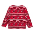 thumbnail image 3 of Infant & Newborn Outerstuff  Red Georgia Bulldogs Ugly Sweater Pajama Set, 3 of 5