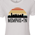 thumbnail image 4 of Inktastic Memphis Tennessee Skyline Retro Sunset Women's T-Shirt, 4 of 5