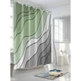 thumbnail image 5 of Sage Green Grey Ombre Waterproof Fabric Shower Curtain, Modern Abstract Art Aesthetics Shower Curtain for Bathroom Curtains Bathtubs Hotel Washable Shower Curtains with 12 Hooks Extra Long 72x84, 5 of 6